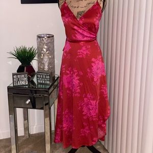 Red & Pink Wrap Dress by H&M